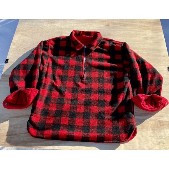 Vtg. 90’s Marlboro Unlimited Reversible 1/4 Zip Pullover Fleece Pit To Pit 24 in - Picture 1 of 9